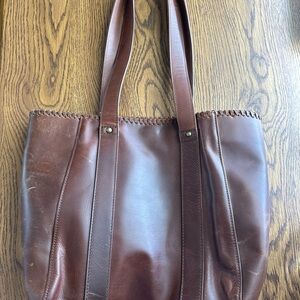 Chocolate brown genuine leather purse